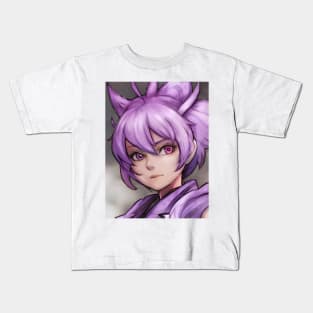 Purple Hair Anime Girl Kids T-Shirt